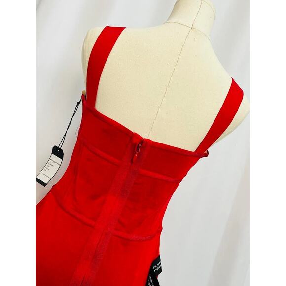NWT!  Mariam Anna Barska Bustier Short Dress Rouge M - Picture 7 of 11